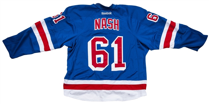 2014-15 Rick Nash New York Rangers Game Used Home Jersey (Steiner LOA)